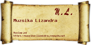 Muzsika Lizandra névjegykártya